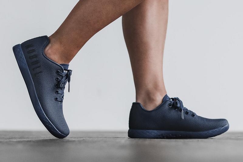 Women's Nobull Canary Canvas Trainers Navy | SG F2981D